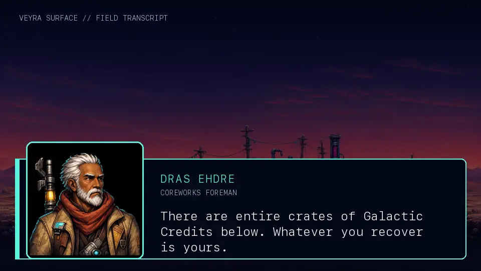 Aryn and Dras in conversation