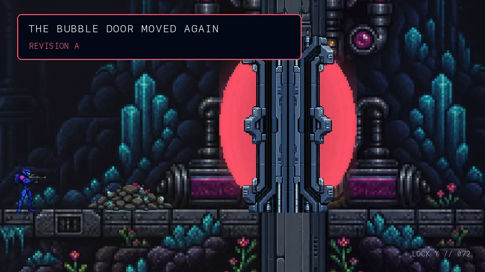 The bubble door moved again
